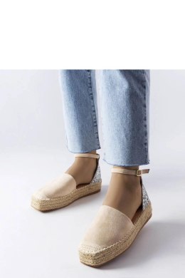 Beżowe espadryle z brokatową wstawką Myasia - Solea Solea