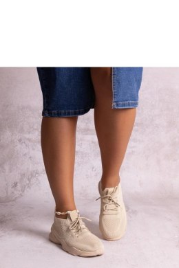 Beżowe materiałowe sneakersy Madi - Solea Solea