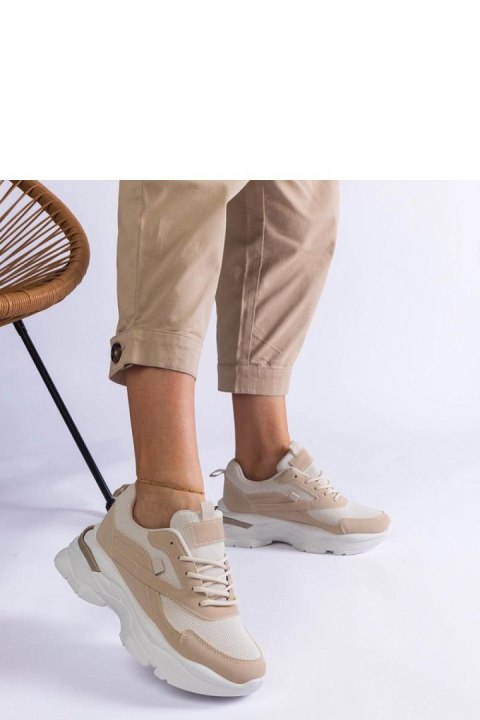 Beżowe sneakersy na grubszej podeszwie Guerrera - Solea Solea Beżowe sneakersy na grubszej podeszwie Guerrera - Solea Solea