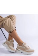 Beżowe sneakersy na grubszej podeszwie Guerrera - Solea Solea Beżowe sneakersy na grubszej podeszwie Guerrera - Solea Solea