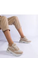Beżowe sneakersy na grubszej podeszwie Guerrera - Solea Solea Beżowe sneakersy na grubszej podeszwie Guerrera - Solea Solea