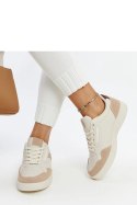 Beżowe sneakersy z brokatem Juwan - Solea Solea Beżowe sneakersy z brokatem Juwan - Solea Solea