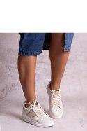 Beżowe sneakersy zdobione cyrkoniami Xarles - Solea Solea Beżowe sneakersy zdobione cyrkoniami Xarles - Solea Solea
