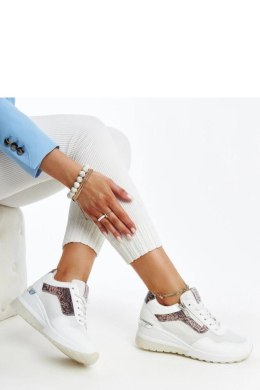 Białe sneakersy damskie na koturnie CROSS JEANS - Solea Solea