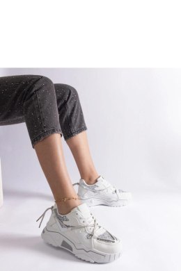Białe sneakersy damskie z brokatem Agar - Solea Solea