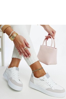 Białe-szare sneakersy na platformie Walda - Solea Solea