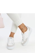 Białe-szare sneakersy na platformie Walda - Solea Solea Białe-szare sneakersy na platformie Walda - Solea Solea
