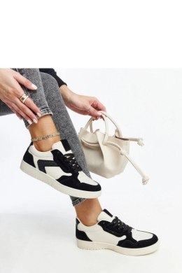 Biało-czarne sneakersy z brokatem Juwan - Solea Solea