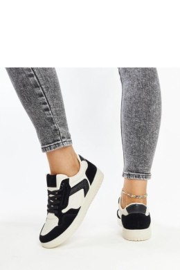 Biało-czarne sneakersy z brokatem Juwan - Solea Solea