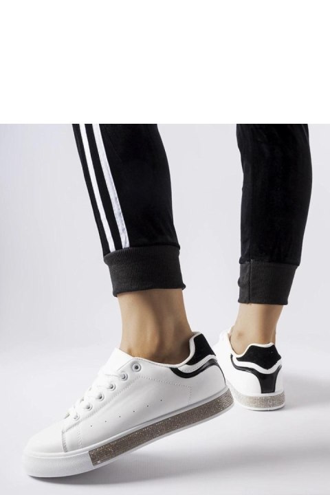Biało-czarne sneakersy z cyrkoniami Dina - Solea Solea Biało-czarne sneakersy z cyrkoniami Dina - Solea Solea