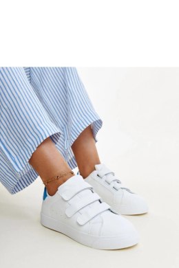Biało-niebieskie sneakersy na rzepy Samala - Solea Solea