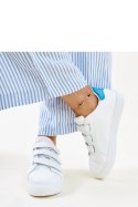 Biało-niebieskie sneakersy na rzepy Samala - Solea Solea Biało-niebieskie sneakersy na rzepy Samala - Solea Solea