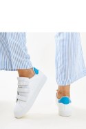 Biało-niebieskie sneakersy na rzepy Samala - Solea Solea Biało-niebieskie sneakersy na rzepy Samala - Solea Solea