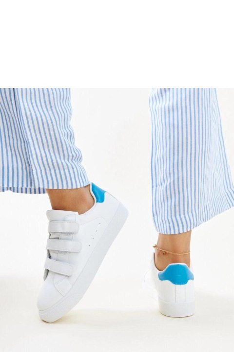 Biało-niebieskie sneakersy na rzepy Samala - Solea Solea Biało-niebieskie sneakersy na rzepy Samala - Solea Solea