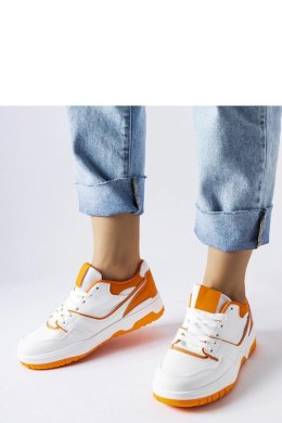 Biało-pomarańczowe sneakersy Barrette - Solea Solea