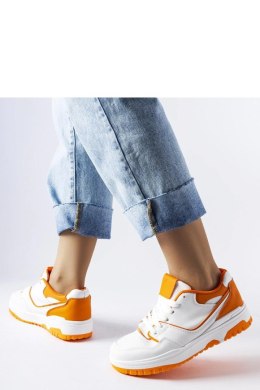 Biało-pomarańczowe sneakersy Barrette - Solea Solea