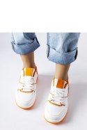 Biało-pomarańczowe sneakersy Barrette - Solea Solea Biało-pomarańczowe sneakersy Barrette - Solea Solea