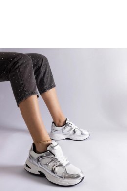 Biało-srebrne sneakersy sportowe Ena - Solea Solea