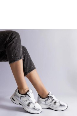 Biało-srebrne sneakersy sportowe Ena - Solea Solea