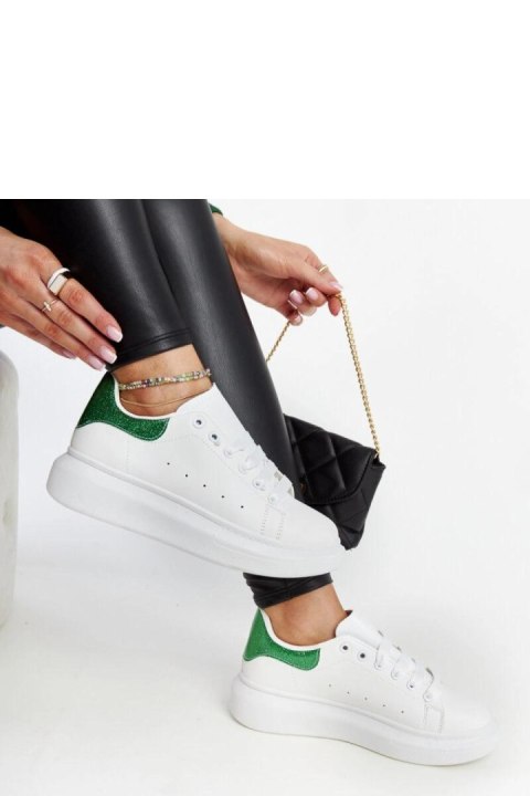 Biało-zielone sneakersy eko-skórzane Fatimah - Solea Solea Biało-zielone sneakersy eko-skórzane Fatimah - Solea Solea