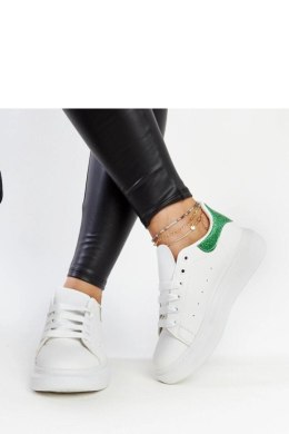 Biało-zielone sneakersy eko-skórzane Fatimah - Solea Solea