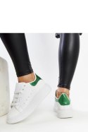 Biało-zielone sneakersy eko-skórzane Fatimah - Solea Solea Biało-zielone sneakersy eko-skórzane Fatimah - Solea Solea