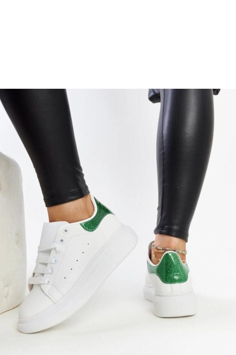 Biało-zielone sneakersy eko-skórzane Fatimah - Solea Solea Biało-zielone sneakersy eko-skórzane Fatimah - Solea Solea