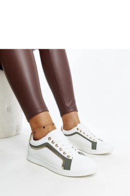 Biało-zielone sneakersy na platformie Amala - Solea Solea