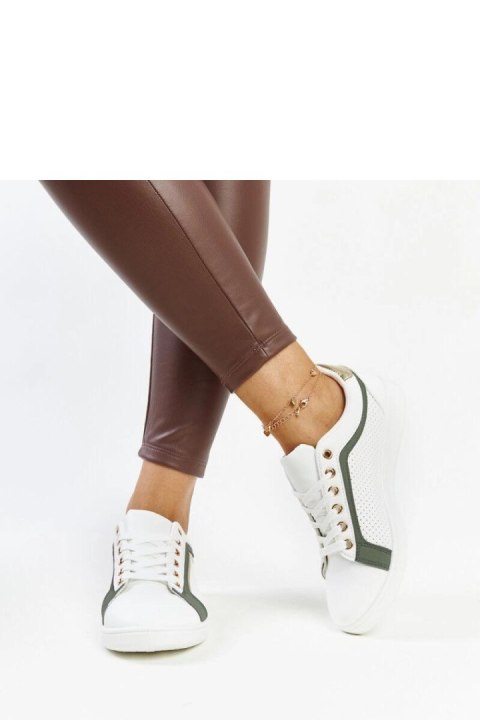 Biało-zielone sneakersy na platformie Amala - Solea Solea Biało-zielone sneakersy na platformie Amala - Solea Solea