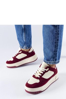 Bordowo-białe sneakersy na platformie Pomona - Solea Solea