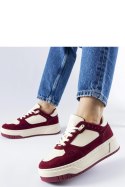 Bordowo-białe sneakersy na platformie Pomona - Solea Solea Bordowo-białe sneakersy na platformie Pomona - Solea Solea
