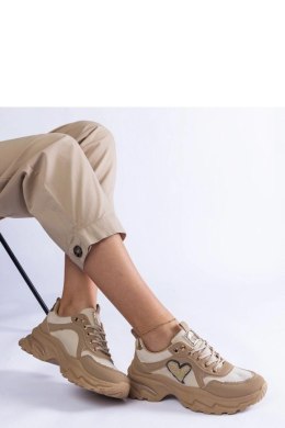Brązowe sneakersy na platformie z serduszkiem Martineza - Solea Solea