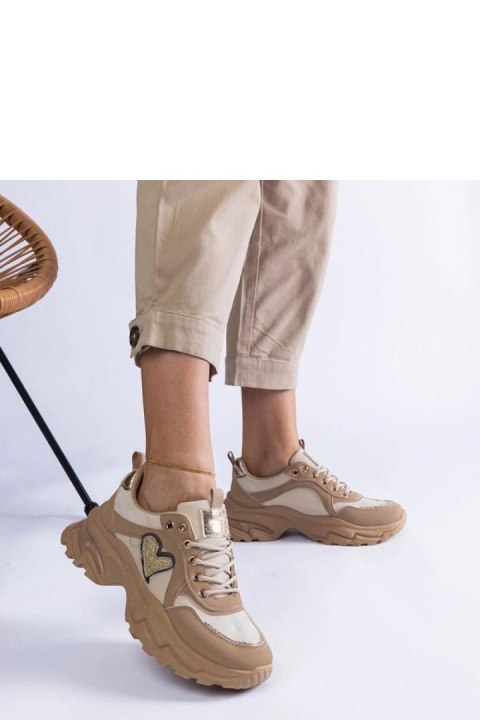 Brązowe sneakersy na platformie z serduszkiem Martineza - Solea Solea Brązowe sneakersy na platformie z serduszkiem Martineza - Solea Solea