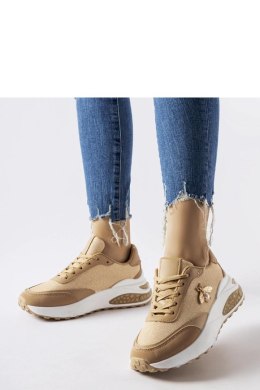Brązowo-białe sneakersy z ozdobna nitką Acciano - Solea Solea