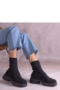 Czarne botki z elastyczną cholewką Evel - Solea Solea Czarne botki z elastyczną cholewką Evel - Solea Solea
