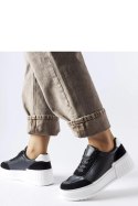 Czarne sneakersy na grubej platformie Seluci - Solea Solea Czarne sneakersy na grubej platformie Seluci - Solea Solea