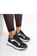 Czarne sneakersy na platformie z brokatem Evelia - Solea Solea Czarne sneakersy na platformie z brokatem Evelia - Solea Solea
