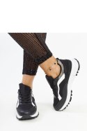 Czarne sneakersy na platformie z brokatem Evelia - Solea Solea Czarne sneakersy na platformie z brokatem Evelia - Solea Solea
