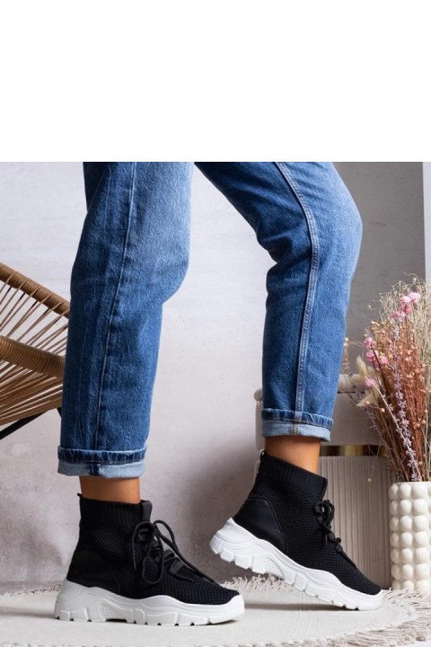 Czarne sneakersy skarpetkowe Frahm - Solea Solea Czarne sneakersy skarpetkowe Frahm - Solea Solea