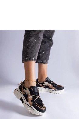 Czarne sneakersy zdobione cyrkoniowym sznurkiem Valdeza - Solea Solea