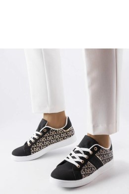 Czarne sneakersy zdobione monogramem Bolduc - Solea Solea