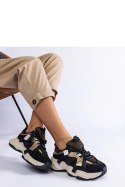 Czarne sneakersy ze złotymi wstawkami Candra - Solea Solea Czarne sneakersy ze złotymi wstawkami Candra - Solea Solea