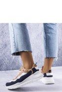 Granatowe sneakersy ze złotym wstawkami Lebrun - Solea Solea Granatowe sneakersy ze złotym wstawkami Lebrun - Solea Solea