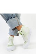 Jasnozielone wysokie materiałowe trampki Raissa - Solea Solea Jasnozielone wysokie materiałowe trampki Raissa - Solea Solea