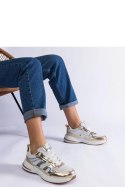 Materiałowe sneakersy sportowe ze złotymi wstawkami Elayne - Solea Solea Materiałowe sneakersy sportowe ze złotymi wstawkami Elayne - Solea Solea