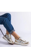 Materiałowe sneakersy sportowe ze złotymi wstawkami Elayne - Solea Solea Materiałowe sneakersy sportowe ze złotymi wstawkami Elayne - Solea Solea