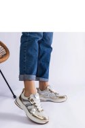 Materiałowe sneakersy sportowe ze złotymi wstawkami Elayne - Solea Solea Materiałowe sneakersy sportowe ze złotymi wstawkami Elayne - Solea Solea