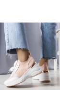 Różowe sneakersy na koturnie Ann - Solea Solea Różowe sneakersy na koturnie Ann - Solea Solea