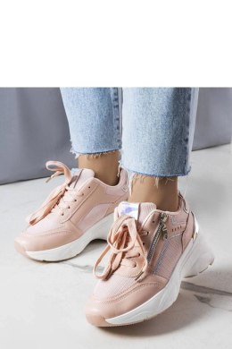 Różowe sneakersy na koturnie Stacey - Solea Solea
