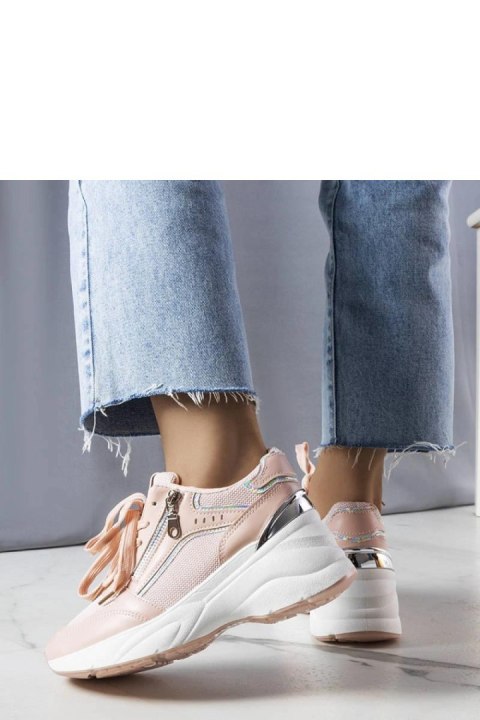 Różowe sneakersy na koturnie Stacey - Solea Solea Różowe sneakersy na koturnie Stacey - Solea Solea